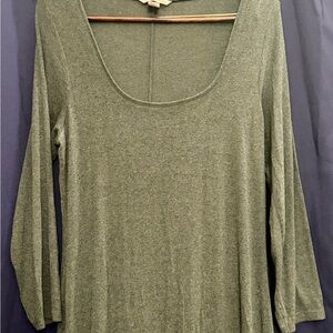 Victoria’s Secret Plus Size XXL Heather Grey Maxi Dress Cozy Lounge Slit EUC